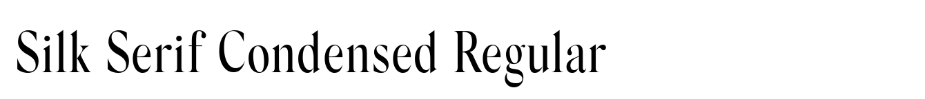 Silk Serif Condensed Regular